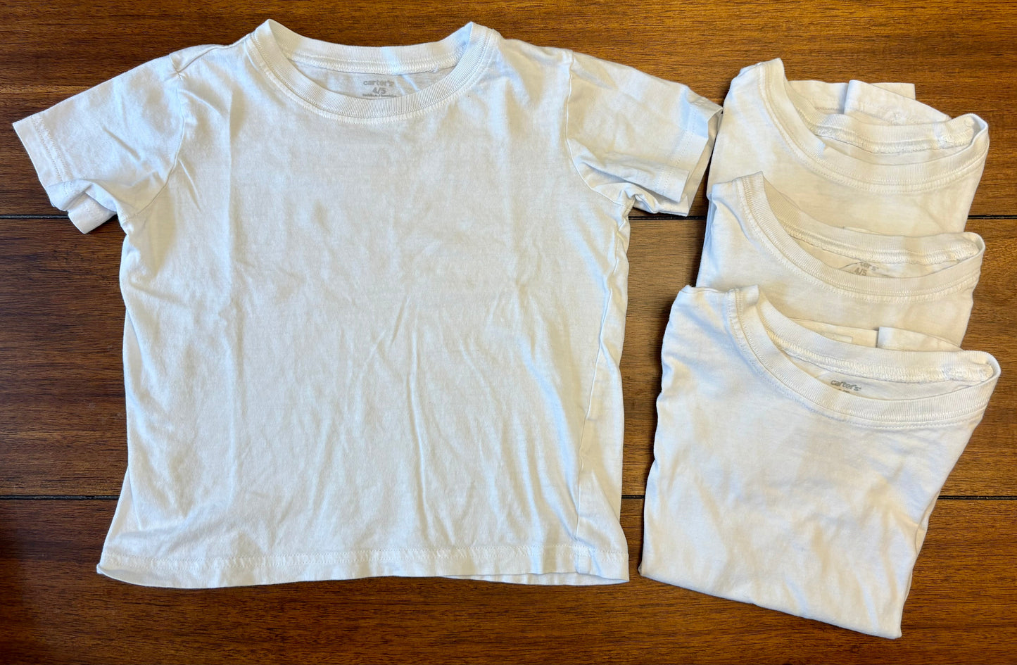 Seller #210 Carter's Boys Size 4-5 White Undershirt Bundle