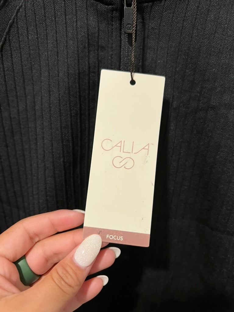 Seller #76 - CALIA Women's Relaxed Seamless Long Sleeve 1/4 Zip Pure Black Size Small NWT