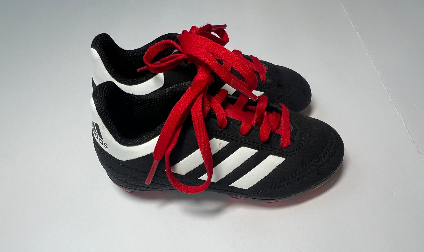 #77B Unisex (Boy/Girl) Kid Shoe Size 10 Adidas Red and Black Soccer Cleat (2 available)