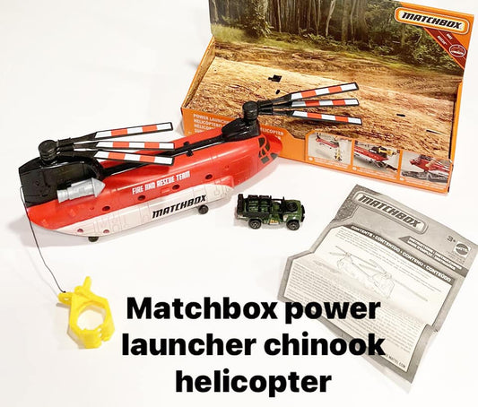 Matchbox Power Launcher Chinook Helicopter-Fire & Rescue-Pickup possible in West Chester, Norwood, Blue Ash, or Reading outside of bi-annual sales event pickup.