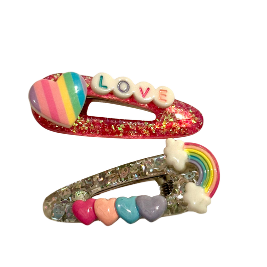 Seller 48- NWOT Girls Decorated Hair Clips