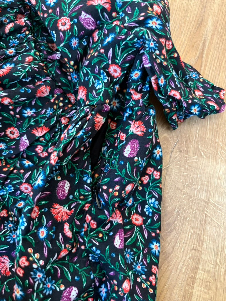 #6 - Old Navy Girls Black & Floral Dress - 18-24 months