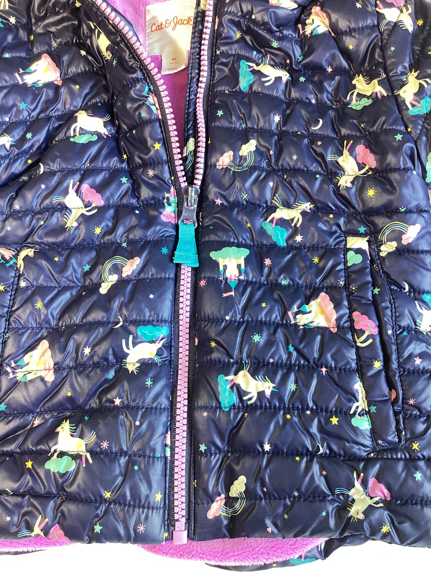 #129 4T Cat & Jack Unicorn coat