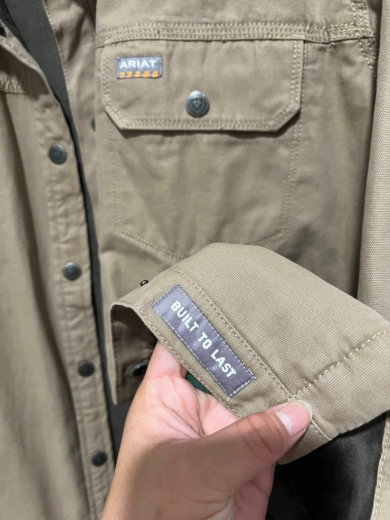 Seller #76 - Ariat Women's Rebar Canvas Long Sleeve Snap Shirt Jacket NWT - Insulated - 2XL