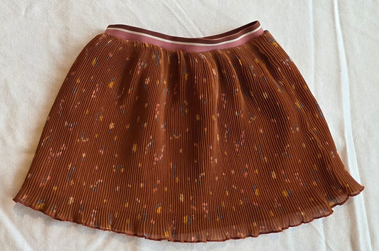 #190 Girls 2T Matilda Jane Brown Pleated Skirt (1 of 2)
