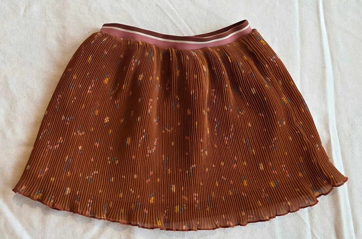 #190 Girls 2T Matilda Jane Brown Pleated Skirt (2 of 2)