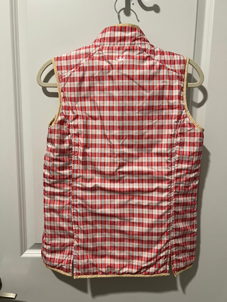Seller #76 - Peter Millar Warmth Women's Reversible Vest Size Small Yellow/Plaid Golf Outdoor