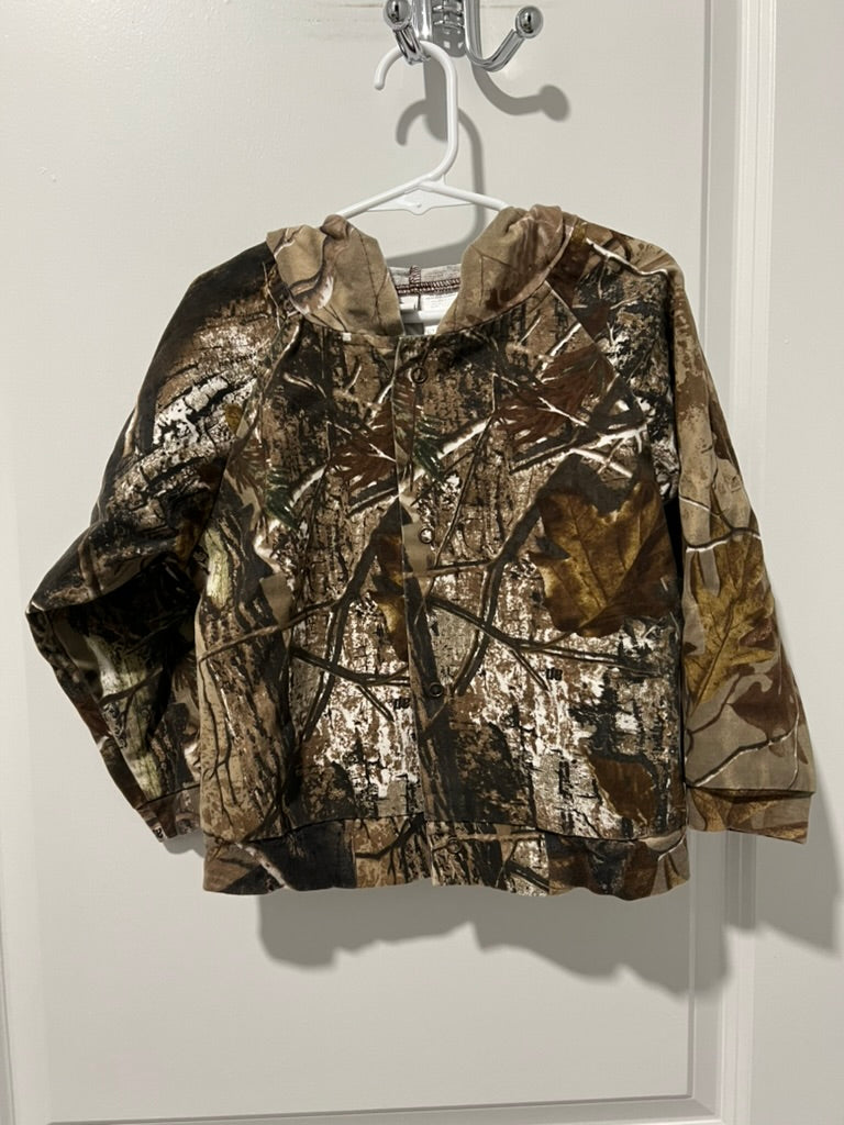 Seller #76 - Bass Pro Shops Toddler Button Up Hooded Camo Jacket Size 4T Unisex