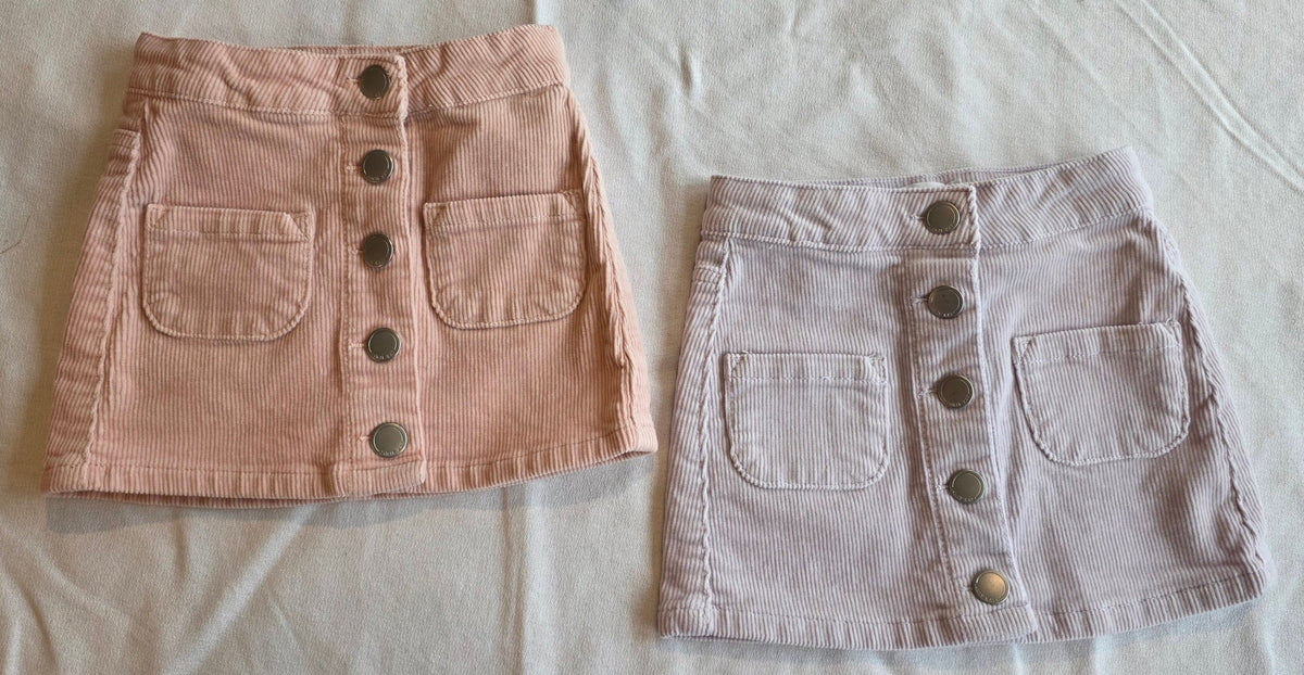 #190 Girls 2T Jamie Kay Corduroy Skirts (2 skirts)