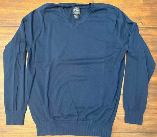 #197 Jos A Bank Men's Size XL Navy Tailored Fit V-Neck Sweater