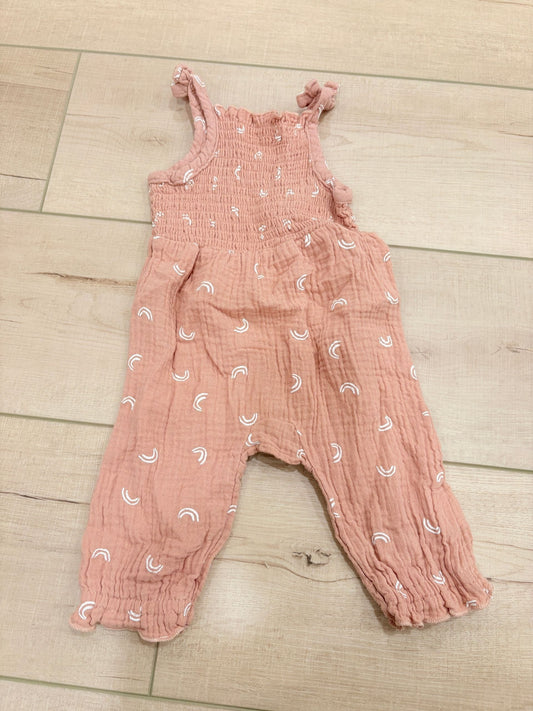 #37 REDUCED-3-6M Girls Grayson Mini Smocked Jumpsuit Romper Onesie Bodysuit
