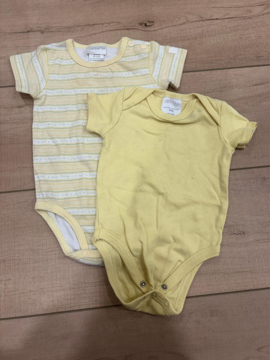 #37 3-6M Gender Neutral Carter's and Laura Ashley Onesie Bodysuits