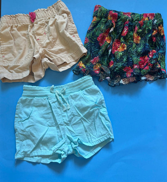 REDUCED #145 3 Assorted Girls 4t Shorts