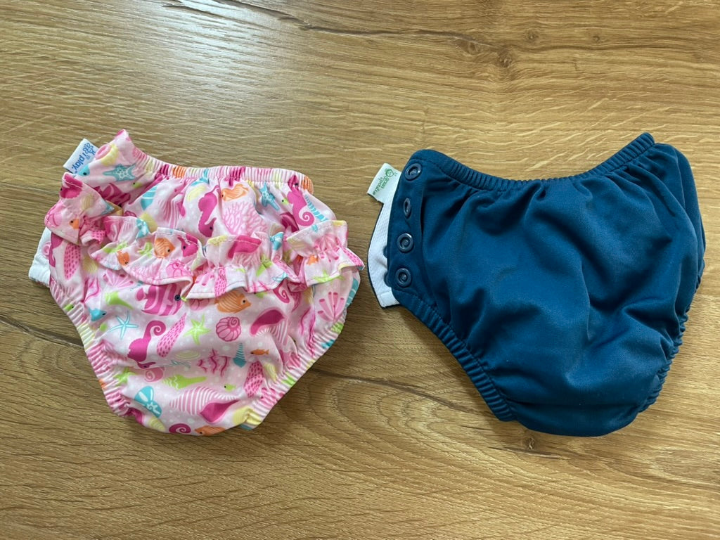 #6 - Reusable Swim Diapers - Pink, Navy Blue, 6 months