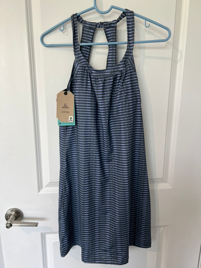 Seller #76 - Prana Cantine Dress NWT - Gray Blue Wicker - Size Small