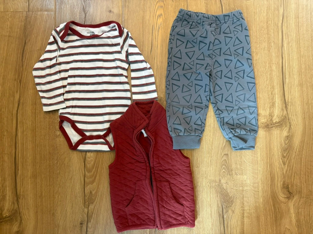 #6 - Chick Pea Boys Outfit with Vest - 12 months