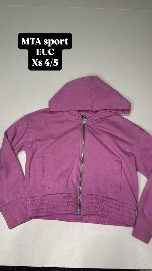 #44 MTA sport cropped zip hoodie xs 4/5
