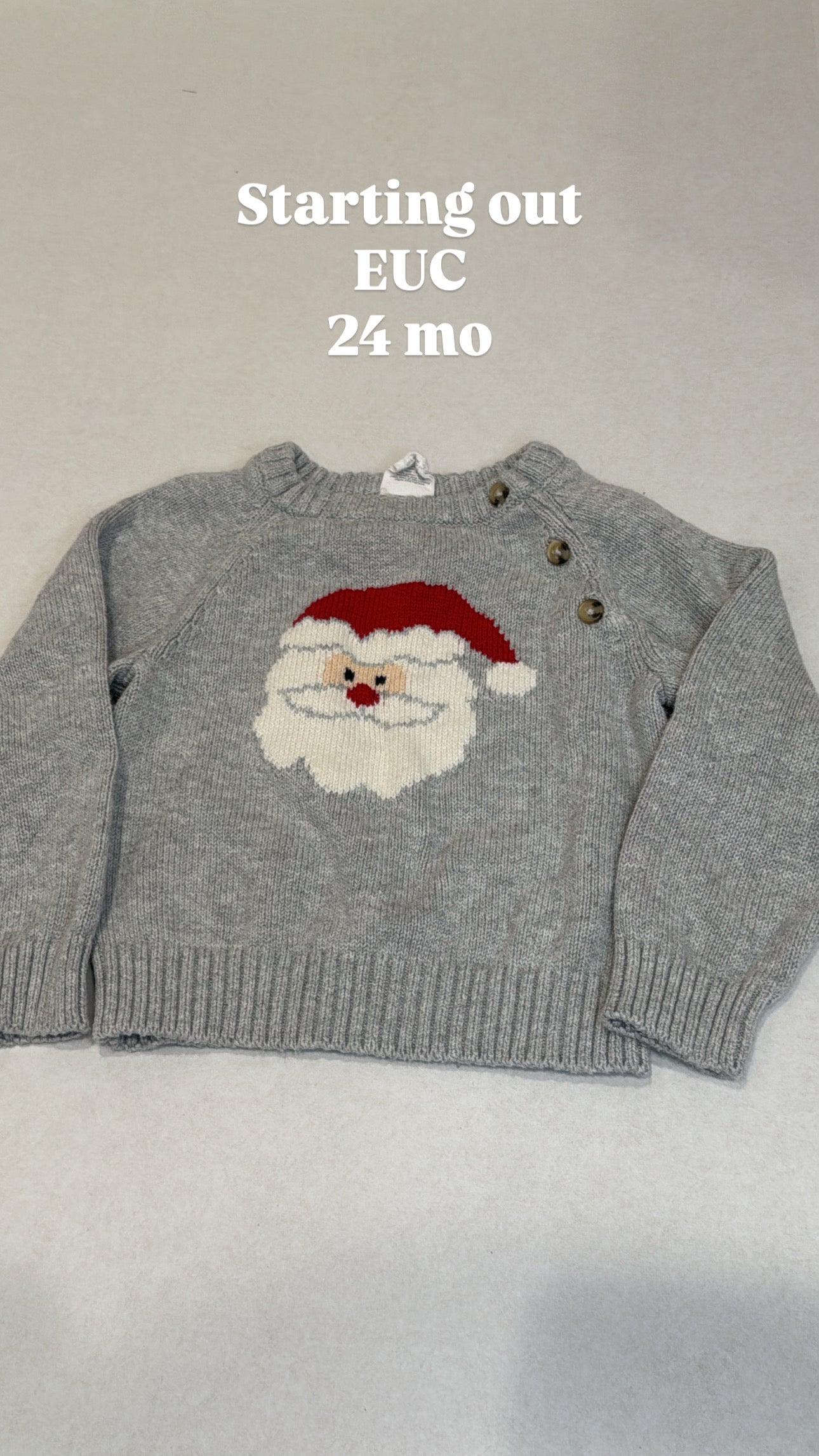 44 starting out Santa sweater 24 mo