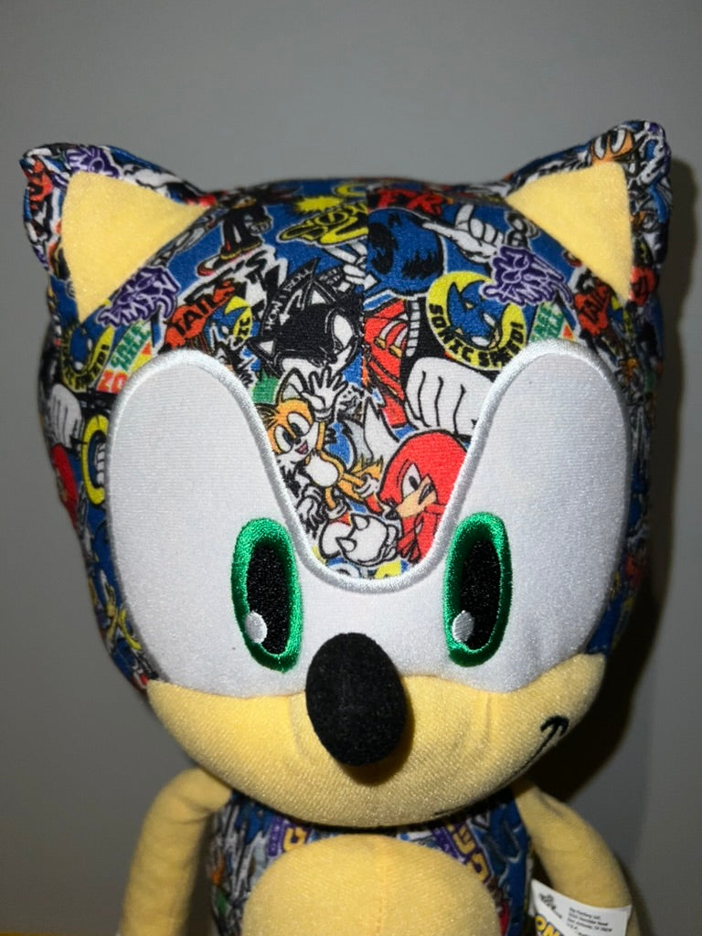 Seller #76 - Sonic The Hedgehog Plush Large 18" Toy Factory Sticker Bomb Sega Stuffed Animal