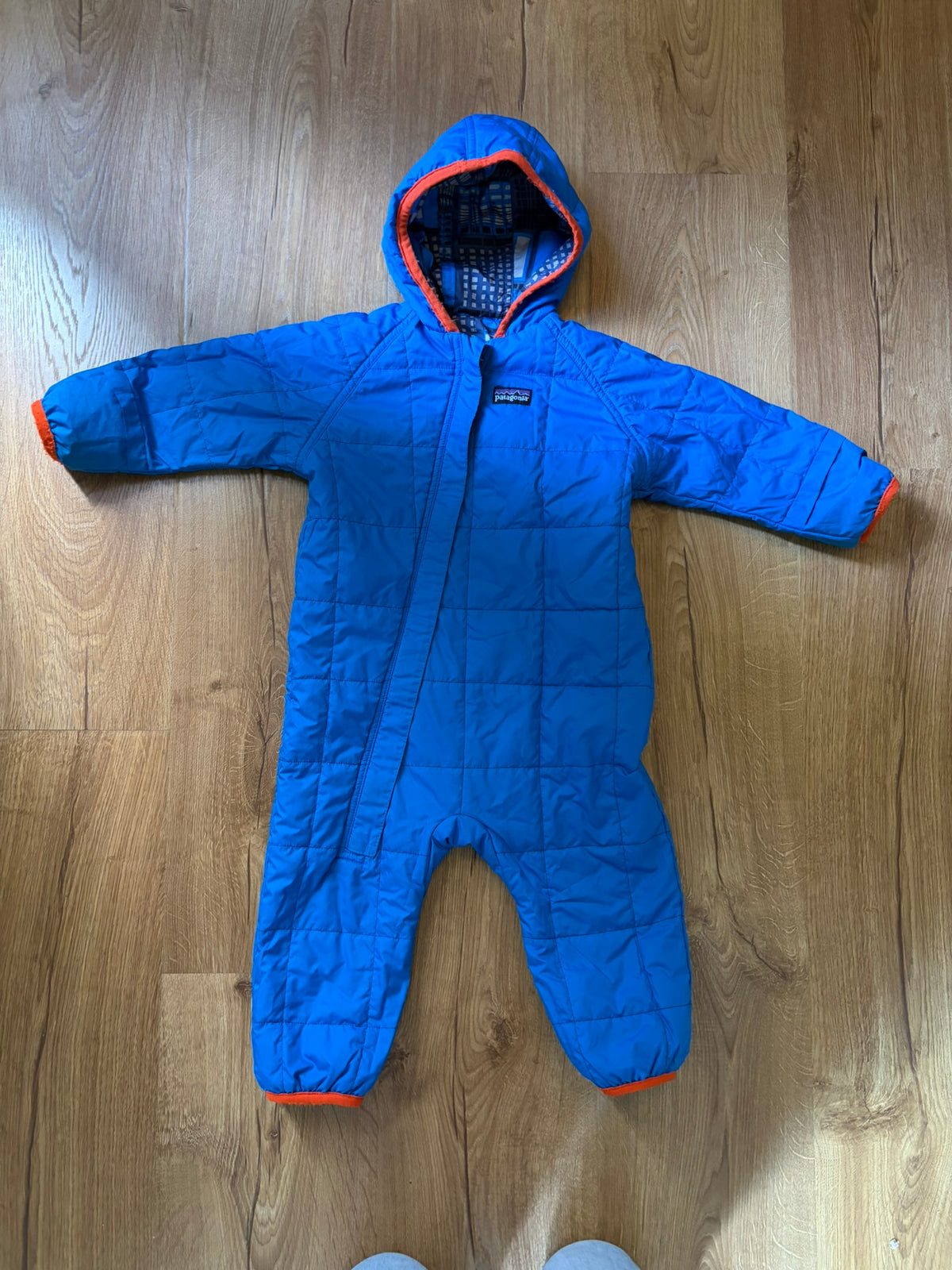 #6 - Patagonia Reversible Blue Snowsuit - 6 months