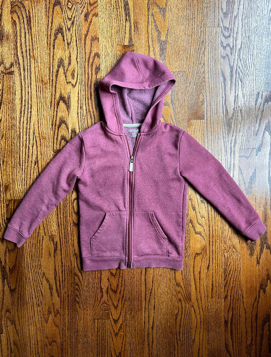 Seller #115 - REDUCED Cat & Jack Boys Small (6/7) Faded Red / Maroon Zip Up Hooded Sweatshirt, GUC