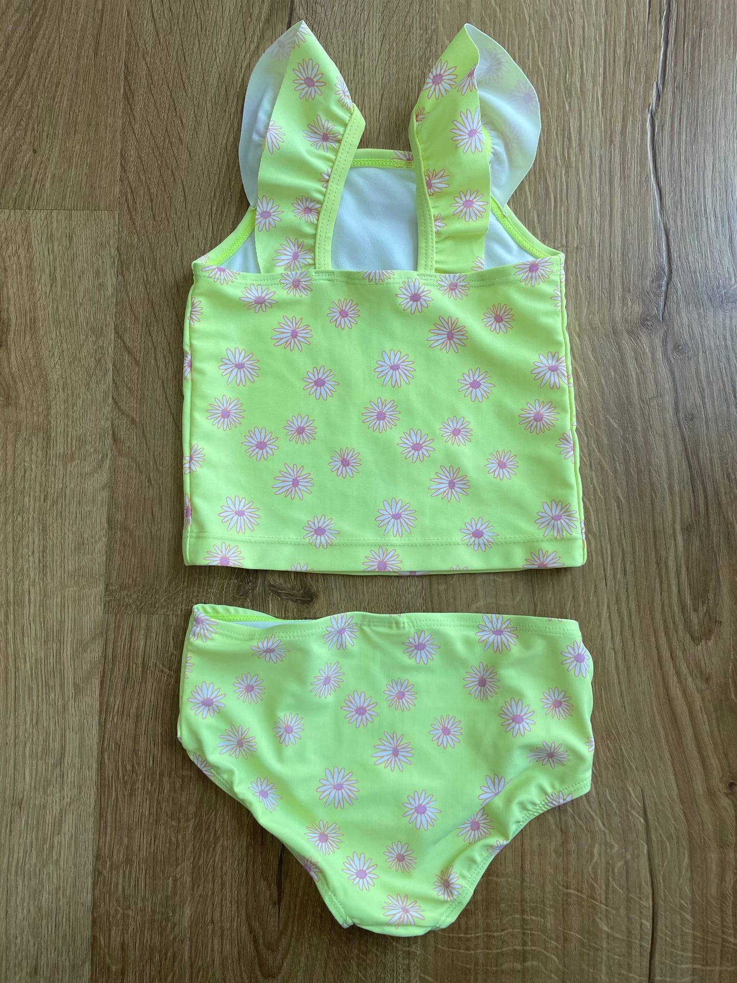 #6 - Osh Kosh Girls Swimsuit Set Bikini, 24m, Lime Green