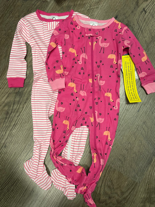 New baby girl 6 months gerber two pajamas long sleeve