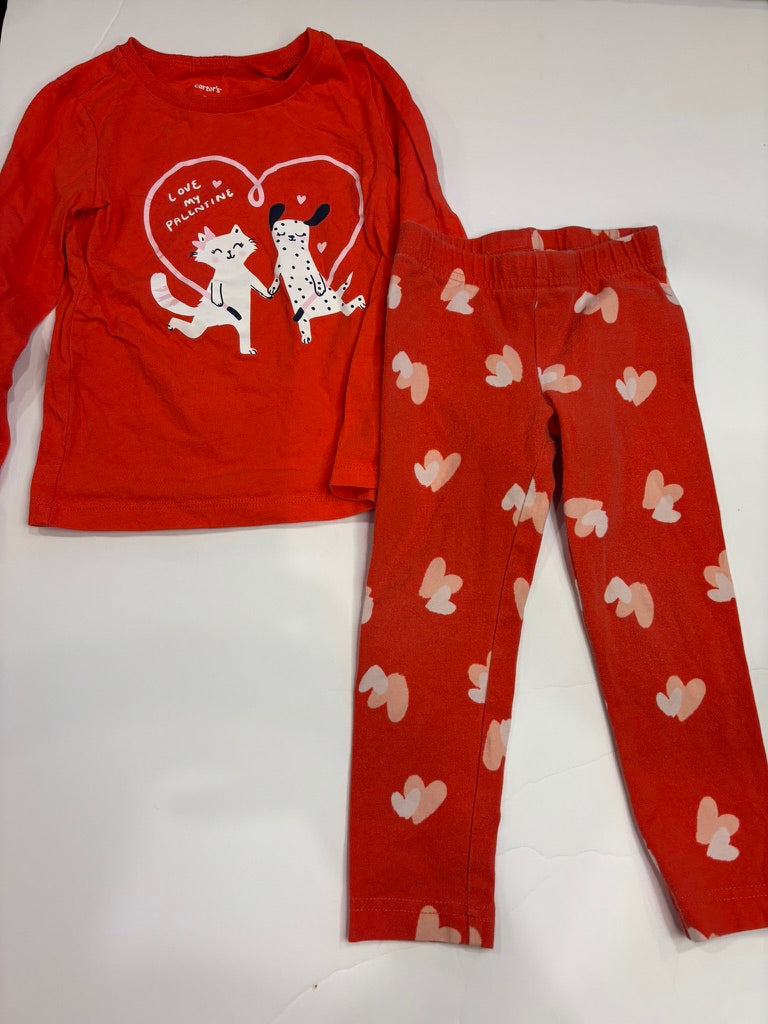 #86A 2T carters girls pajamas