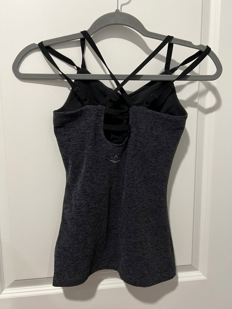 Seller #76 - Beyond Yoga Racer Slim Cami Spacedye Gray Black - Size Small - Soft
