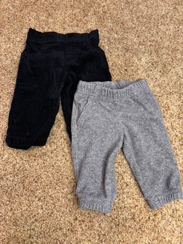 #86A 0-3mo and 3mo pants