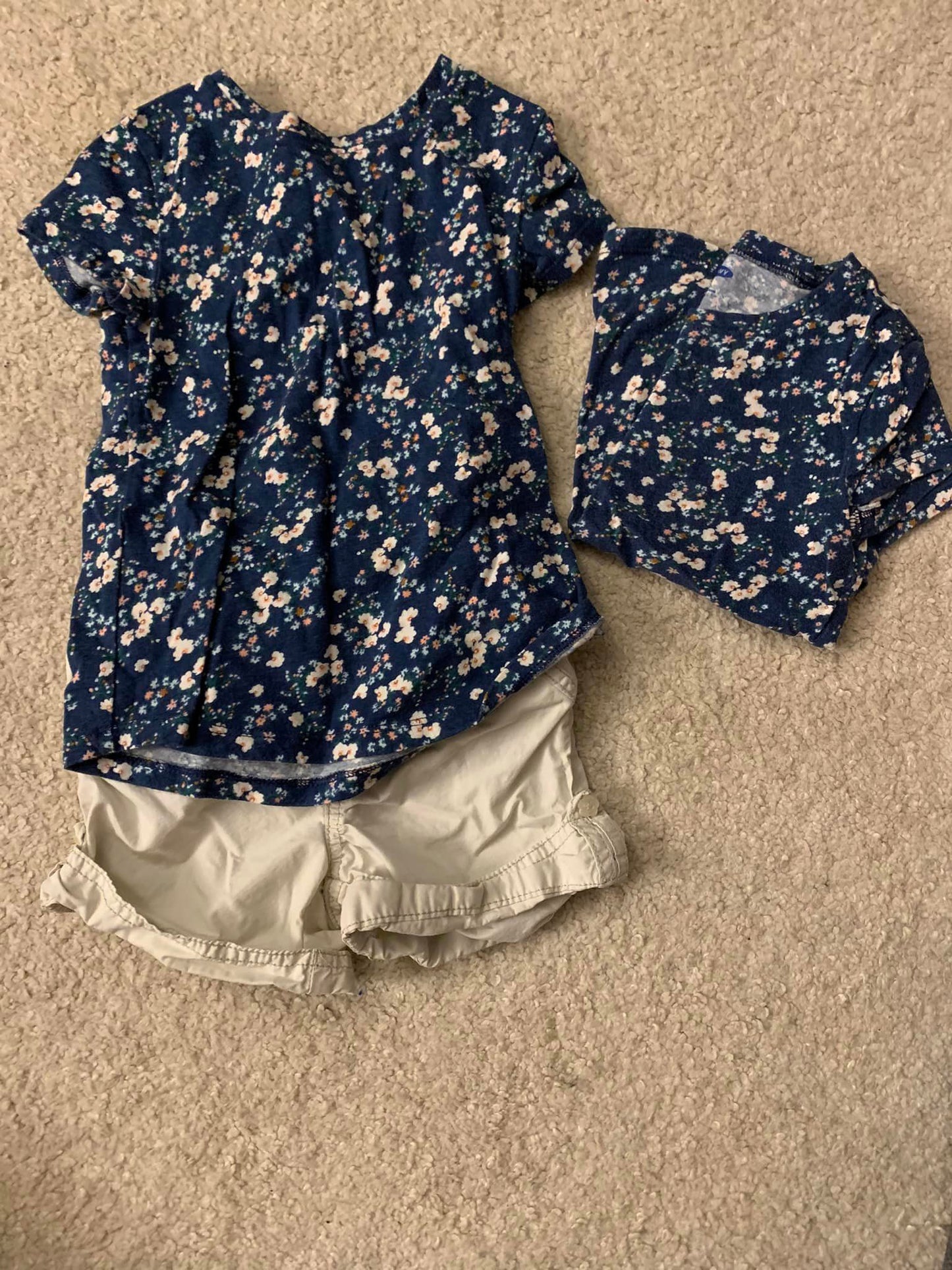 4T Girls Summer Set 3pc (two of the same shirt)