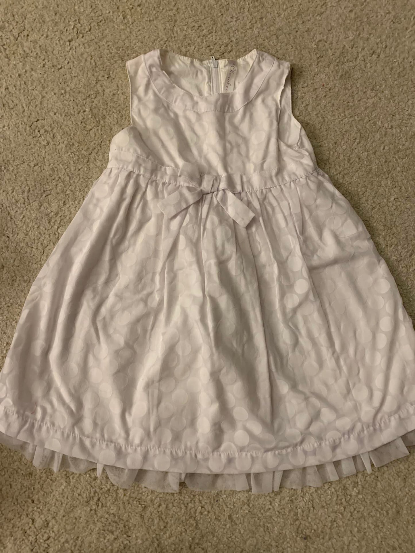 4T Girls Easter Dress (White)