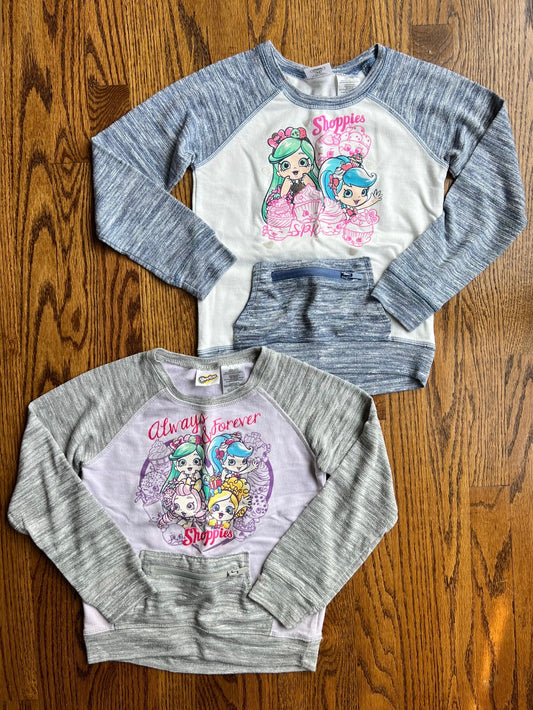 Seller #115 - REDUCED Shoppies Girl Size 7/8 (Medium) Long Sleeve Tops, Set of 2, GUC