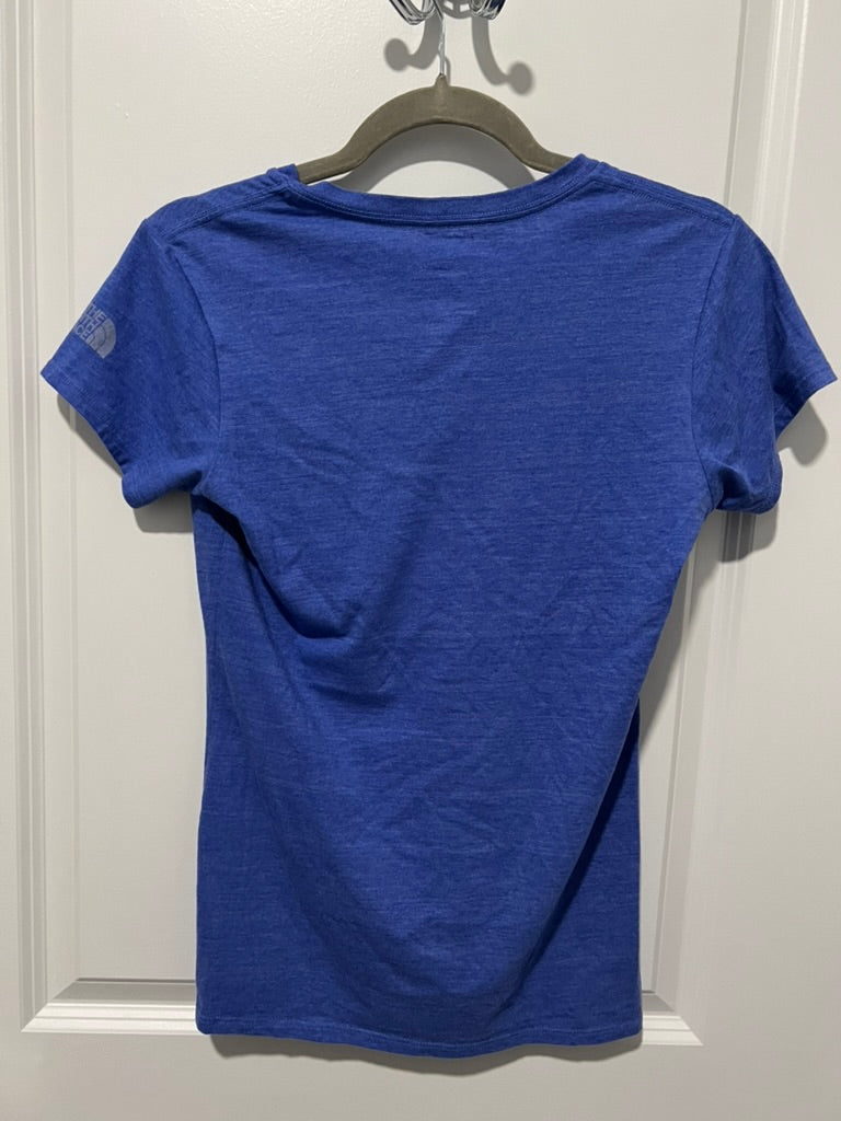 Seller #76 - The North Face Take a Hike V-neck T-shirt in Blue, Size Small Slim Fit, Outdoor