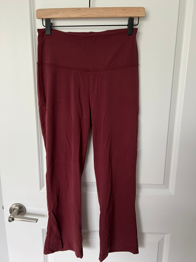 Seller #76 - Lululemon Groove Super-High-Rise Crop 23" - Red Merlot - Size 8