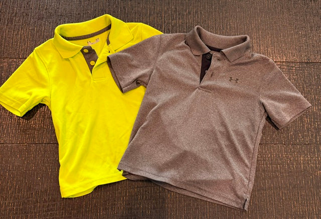 #42 Under Armour 3T Boy Polo (Green and Grey)