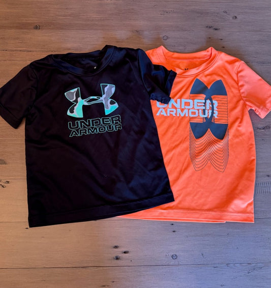 #42 Under Armour Boys 3T Shirt Bundle (Orange and Black)
