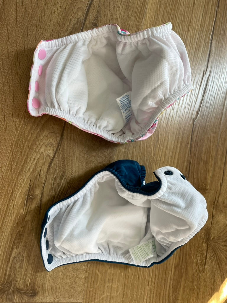 #6 - Reusable Swim Diapers - Pink, Navy Blue, 6 months
