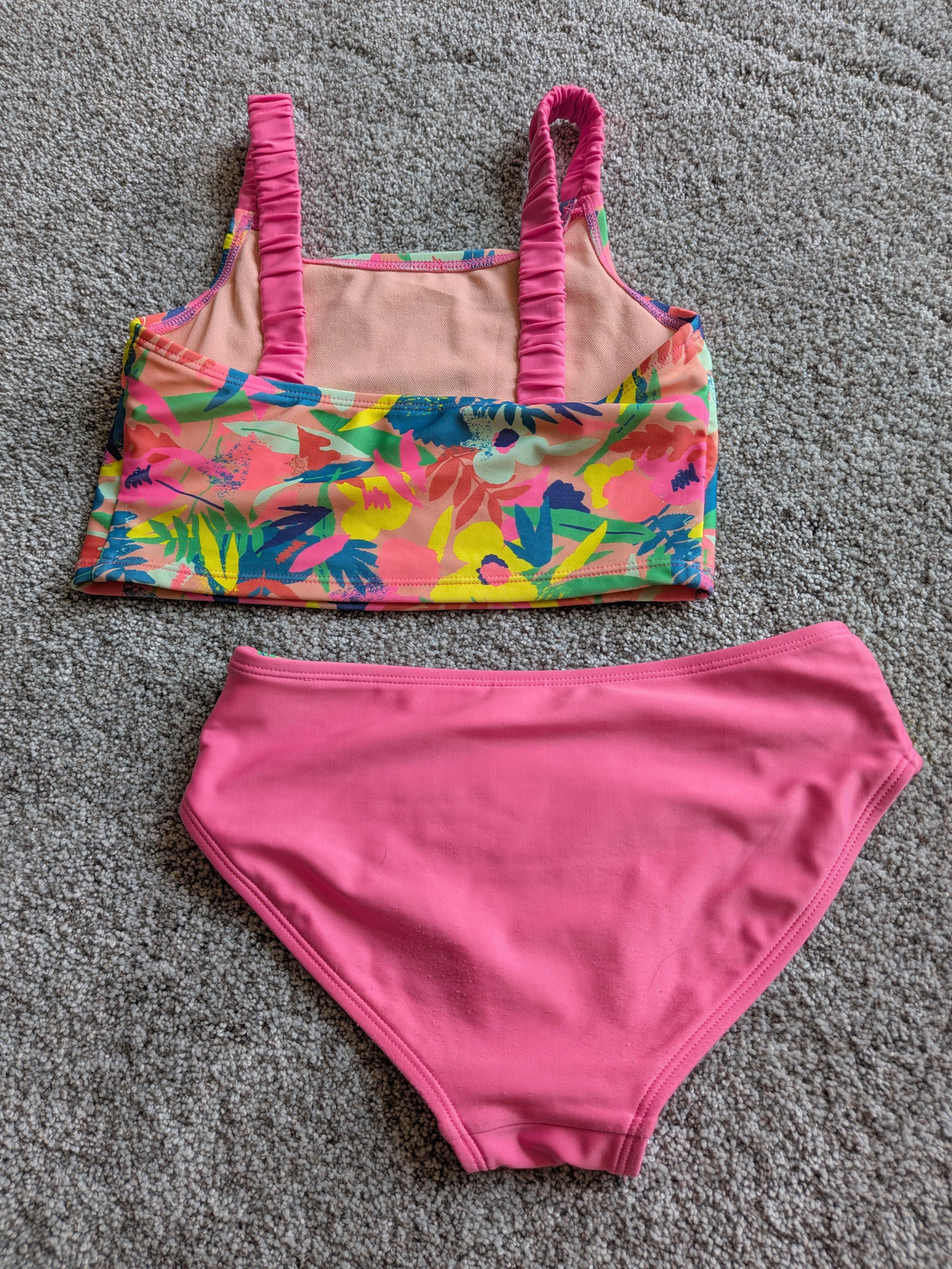 #17 Cat & Jack Girls 2 piece swim suit M (8)