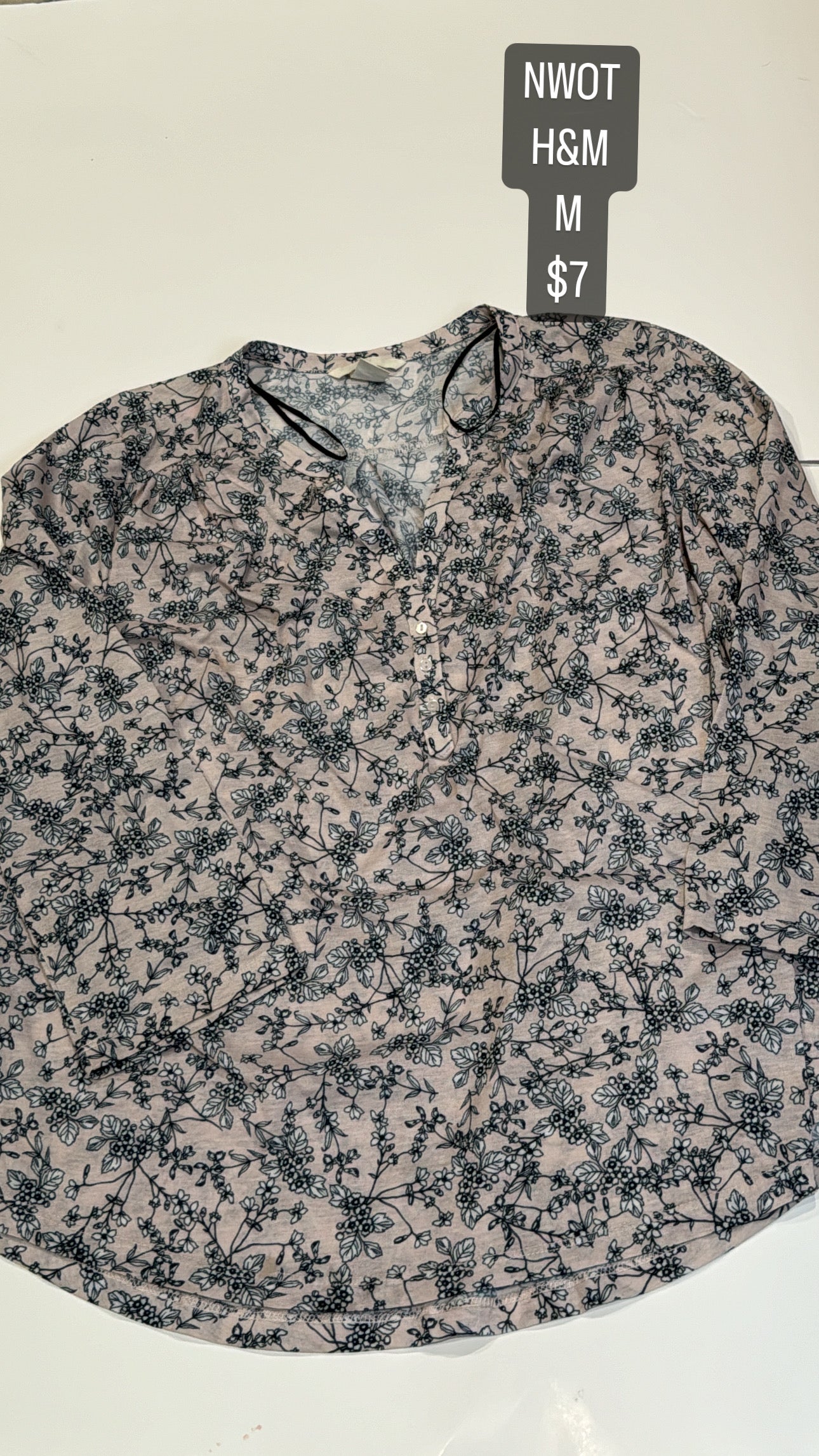 H&M M floral blouse