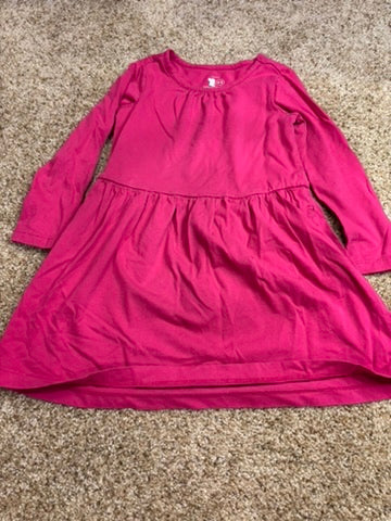 #86A girls 4-5T Primary pink dress