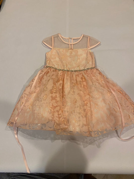 179 "Reduced" Rare Edition Peach Lace Dress- 4T