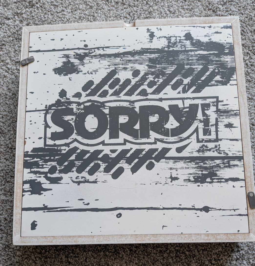 #17 Sorry! Board Game Rustic Wood Box series