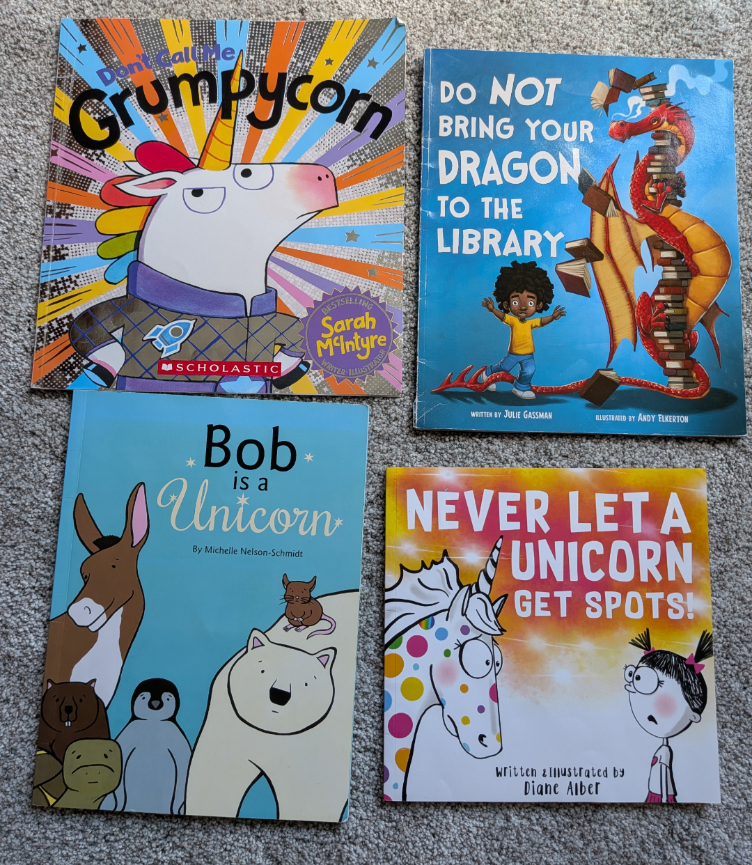#17 Unicorn themed picture books - set of 4