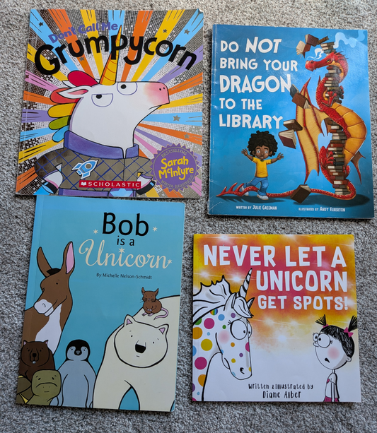 #17 Unicorn themed picture books - set of 4