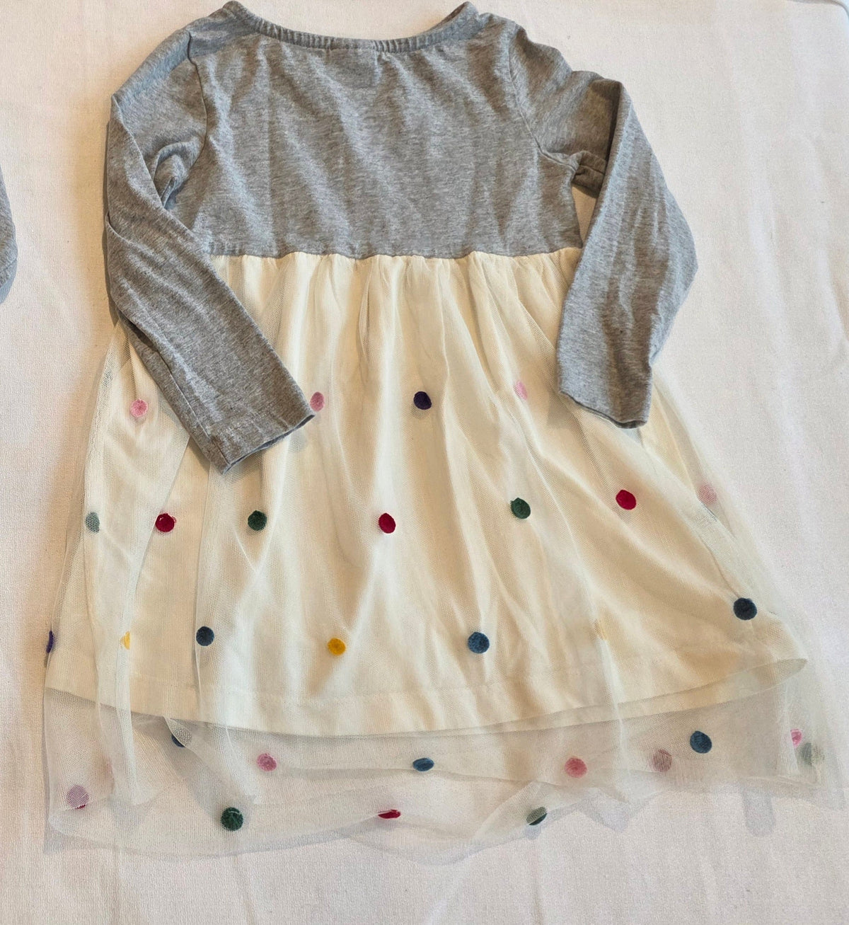 #190 Girls 3T Hanna Andersson Polka Dot Tulle Dress (2 of 2)