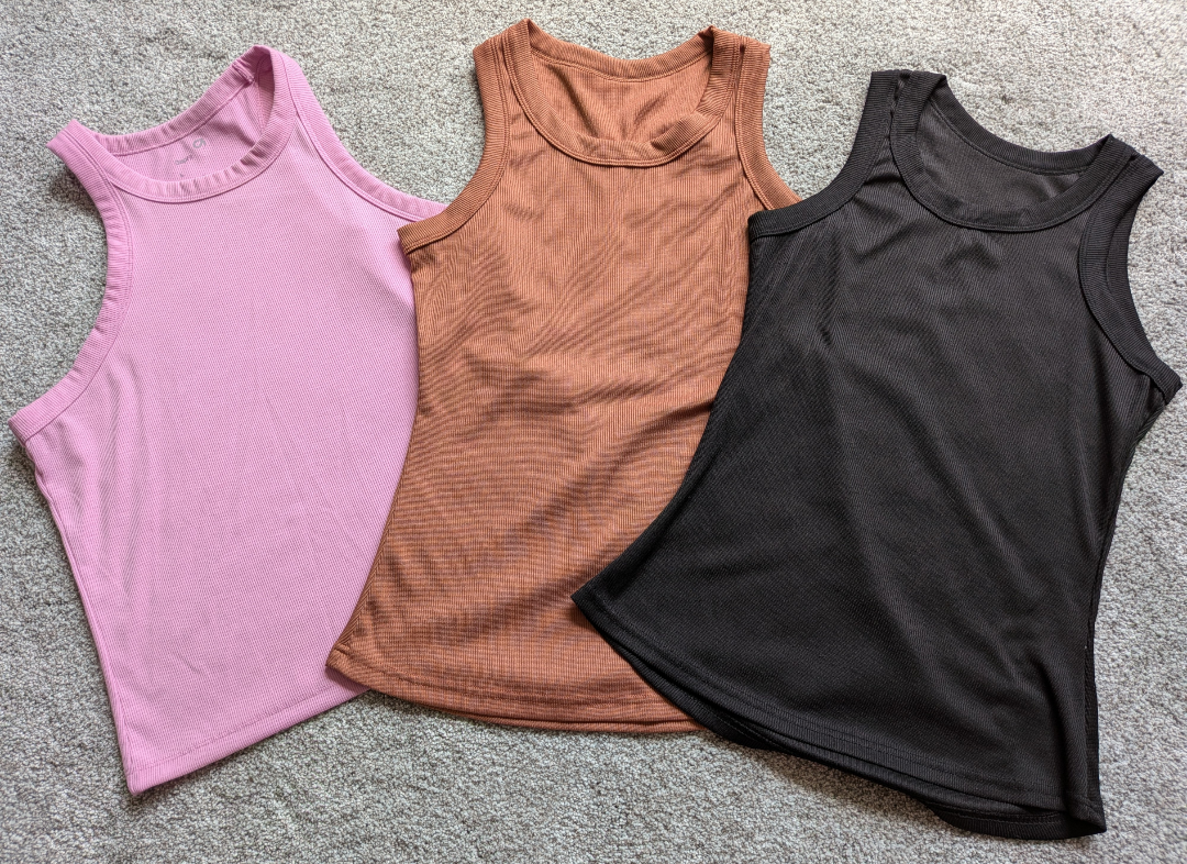 #17 set of 3 racer back tops, women's size M