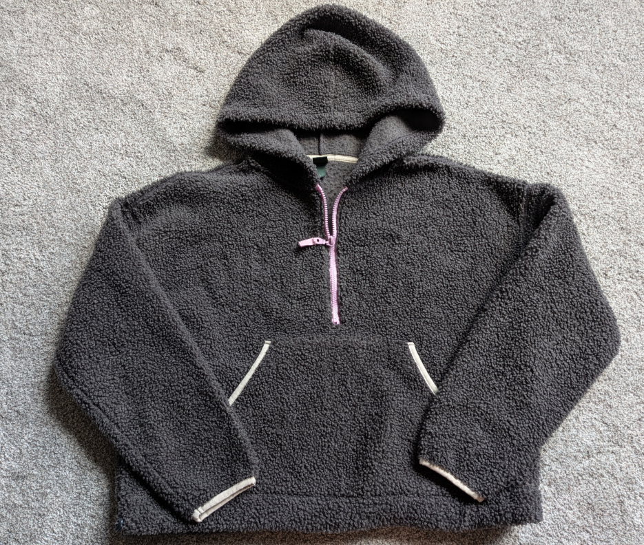#17 Wild Fable women's grey Sherpa quarter zip pullover size M
