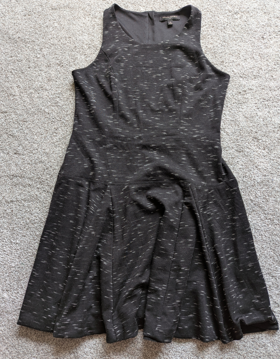 #17 Banana Republic Womens Black Fit Flare Dress size 10