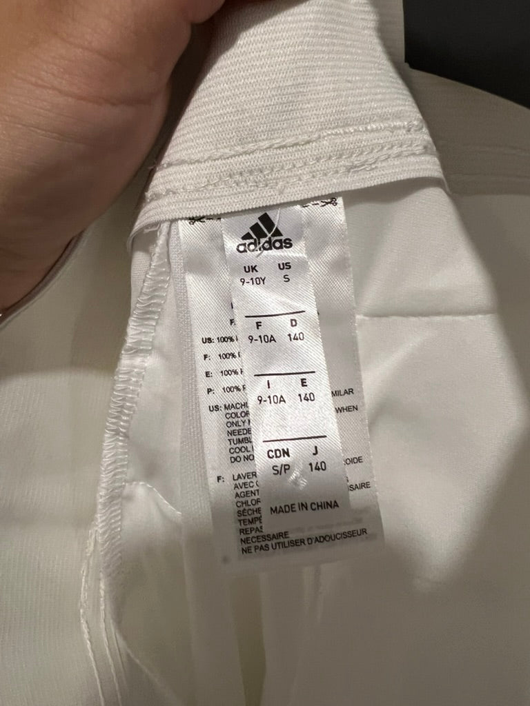 Seller #76 - Adidas Boys Triple Stripe Open Bottom Pant White Size Small Aeroready NWT $25